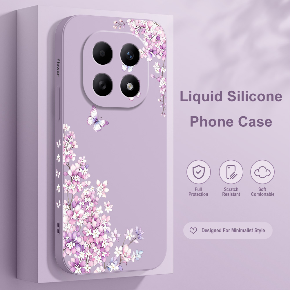 Violet Floral Phone Case For X - Xiaomi Redmi Note 14 ulasan dan harga