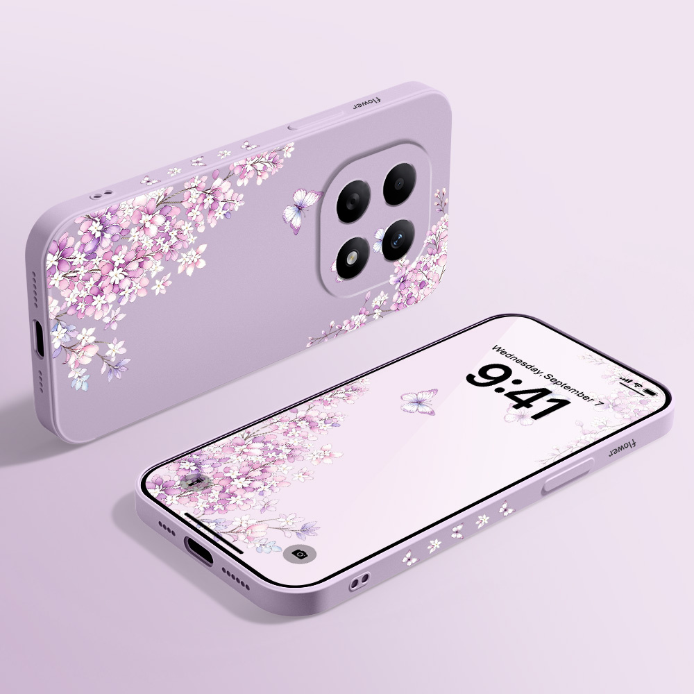 Violet Floral Phone Case For X - Xiaomi Redmi Note 14 ulasan dan harga