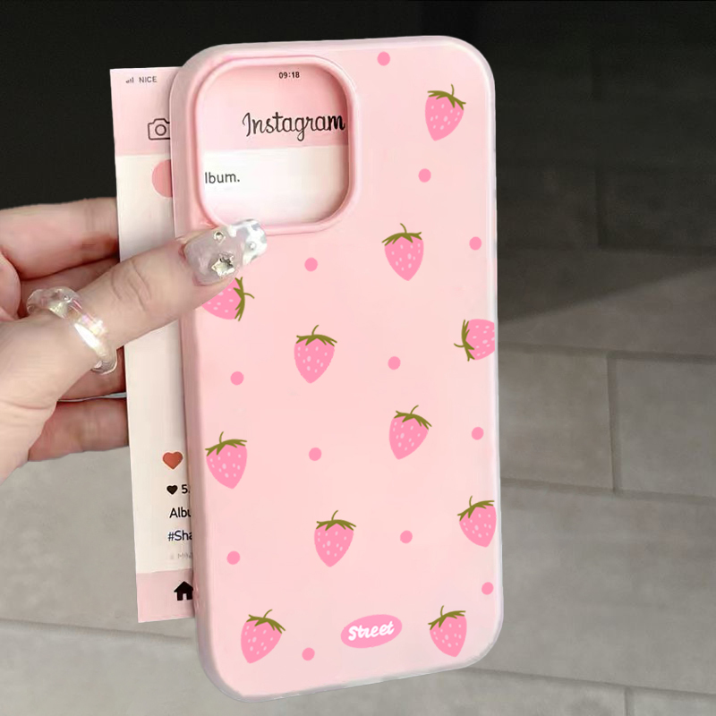Sweet Pink Strawberry Pattern  - Xiaomi Redmi Note 14 ulasan dan harga