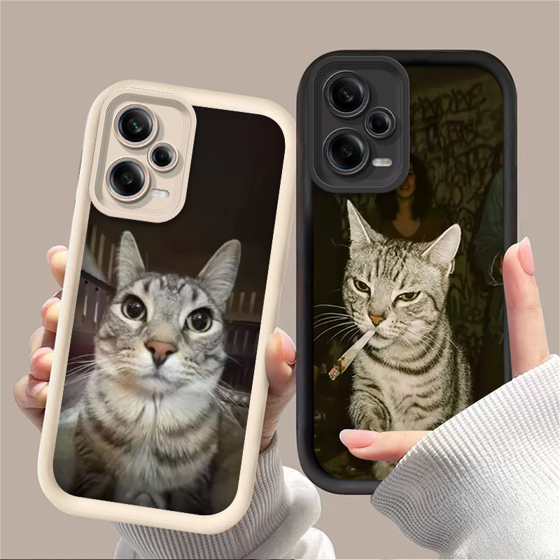 Trendy Cat Smoking Phone Case  - Xiaomi Redmi Note 14 ulasan dan harga