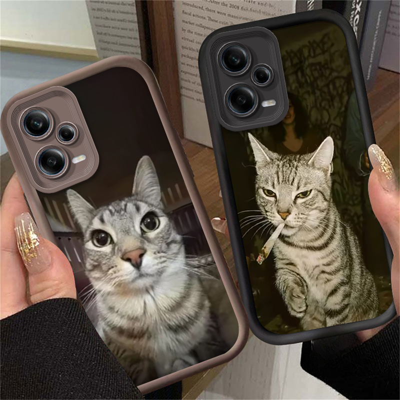 Trendy Cat Smoking Phone Case  - Xiaomi Redmi Note 14 ulasan dan harga
