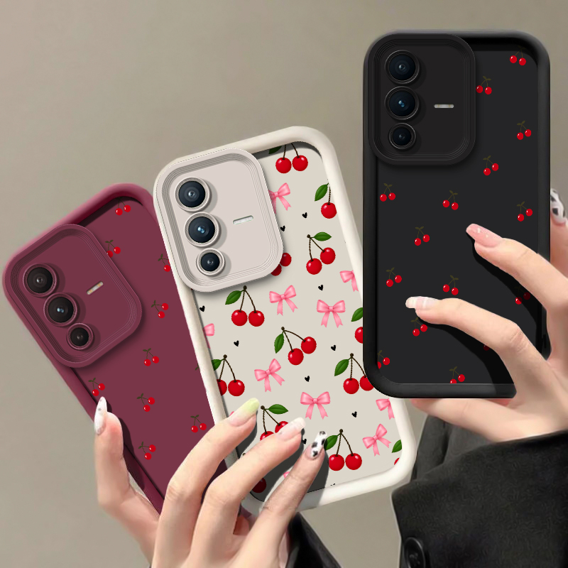 Bow Cherry Pattern Phone Case  - Vivo V40 ulasan dan harga