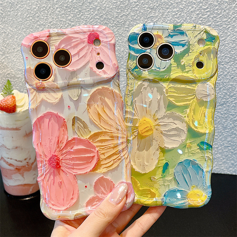Fashion Oil Painting Flowers W - Apple Iphone 16 ulasan dan harga